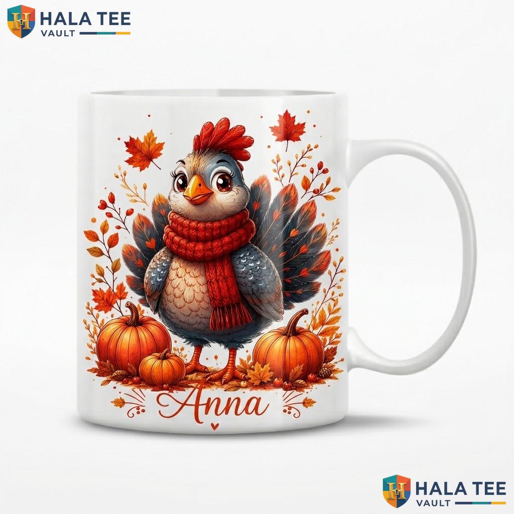 Creepy Turkey Ghost Halloween Mug Custom Personalized Trick Or Treat Ceramic Cup