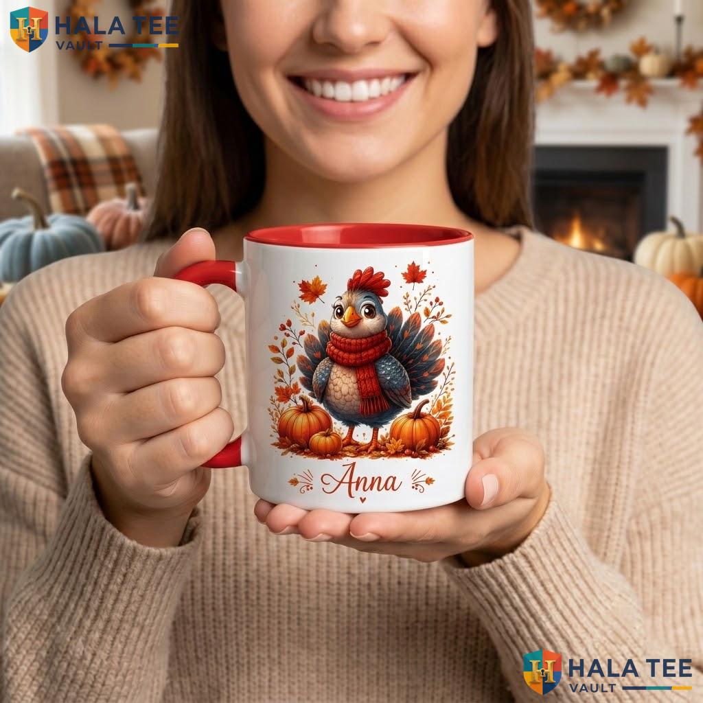 Creepy Turkey Ghost Halloween Mug Custom Personalized Trick Or Treat Ceramic Camping Mug