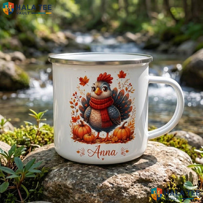 Creepy Turkey Ghost Halloween Mug Custom Personalized Trick Or Treat Ceramic Accent Mug