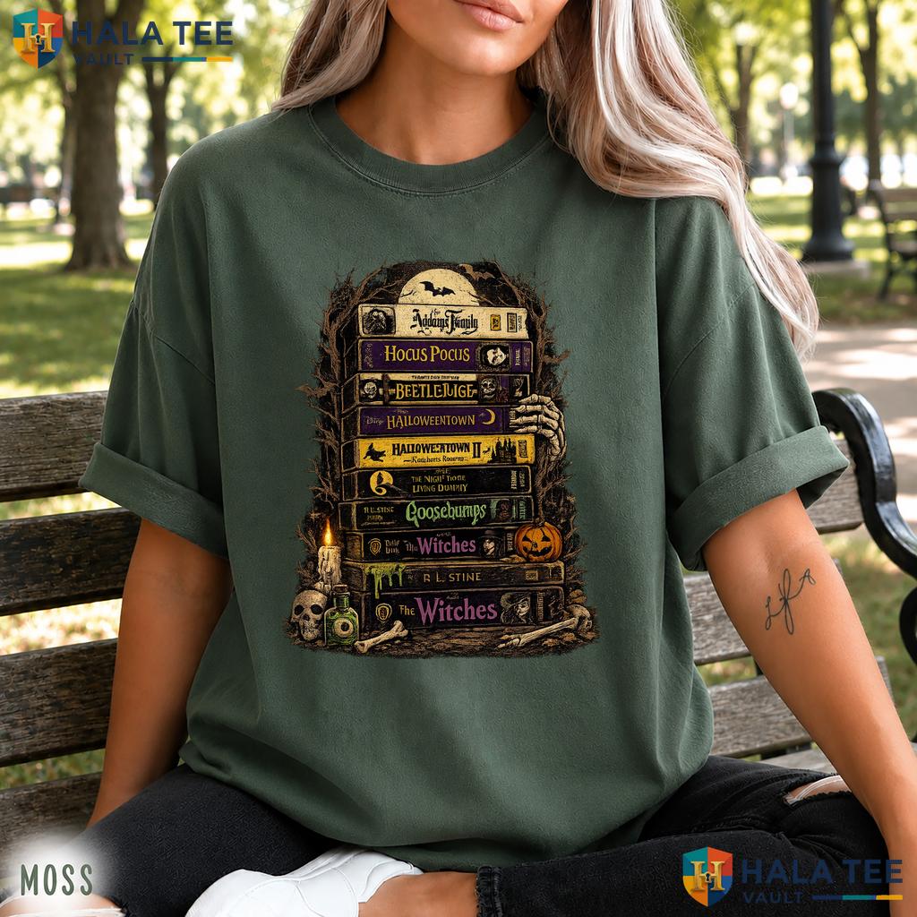 Creepy VHS Movies Comfort Colors T Shirt Spooky Season Book Night Apparel