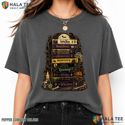 Creepy VHS Movies Comfort Colors T Shirt Spooky Season Book Night Apparel Heavyweight Cotton T-Shirt