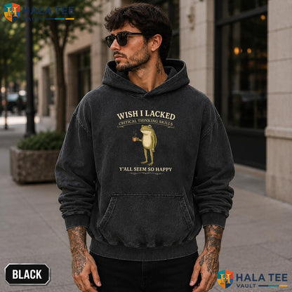 Critical Thinking Skills Washed T-Shirt Yall Seem So Happy Funny Apparel Grunge style acid wash tee