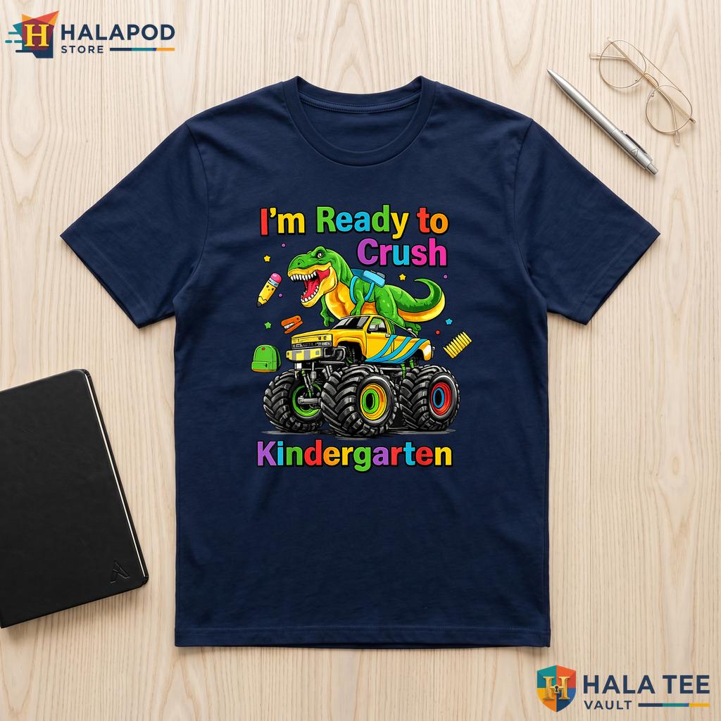 Crush Kindergarten Dinosaur Shirt Boys Ready For Back To School Apparel