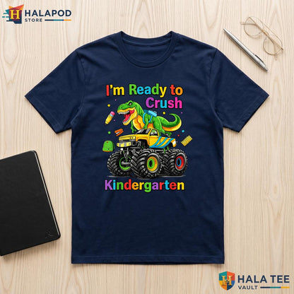 Crush Kindergarten Dinosaur Shirt Boys Ready For Back To School Apparel