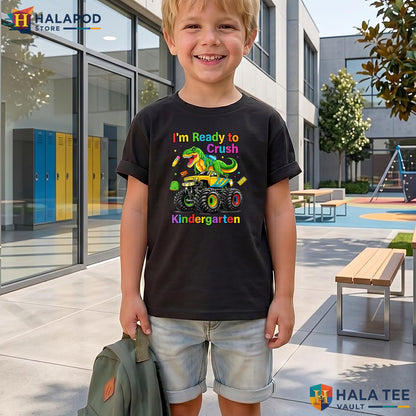 Crush Kindergarten Dinosaur Shirt Boys Ready For Back To School Apparel Adult