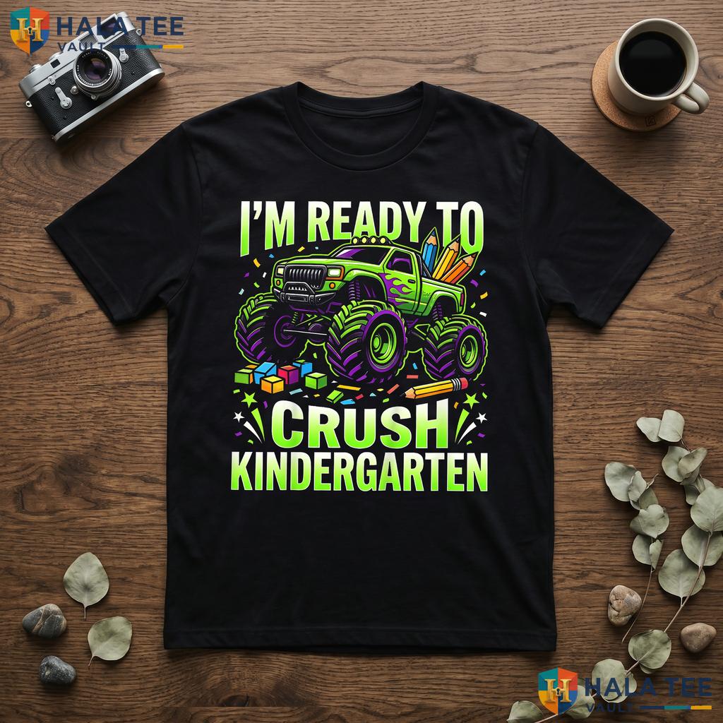 Crush Kindergarten Monster Truck Shirt Boys First Day School Apparel