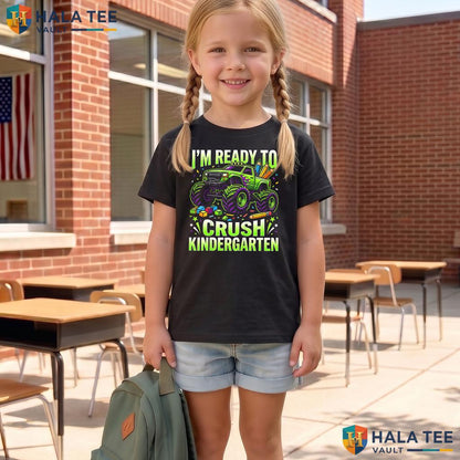Crush Kindergarten Monster Truck Shirt Boys First Day School Apparel Adult