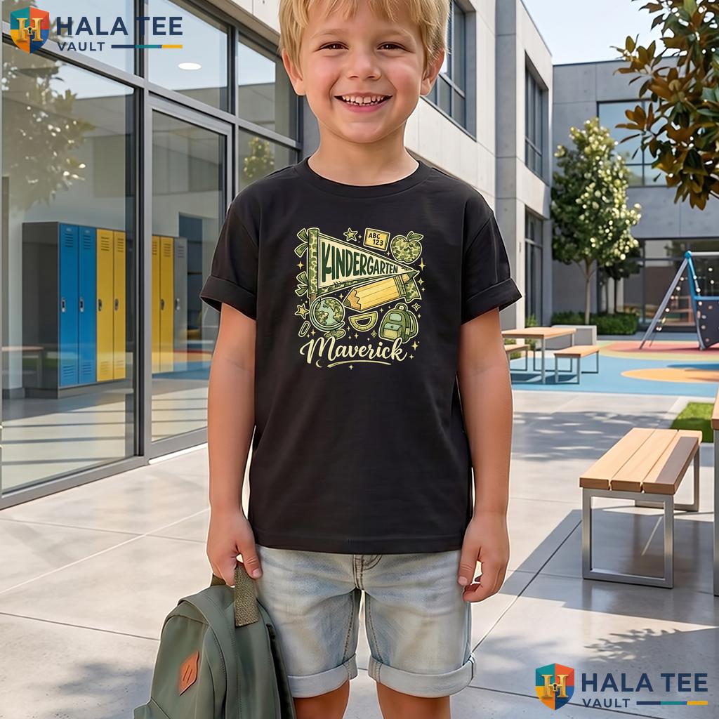 Custom First Day Toddler Shirt Kindergarten Camo Name Back To School Gear Adult