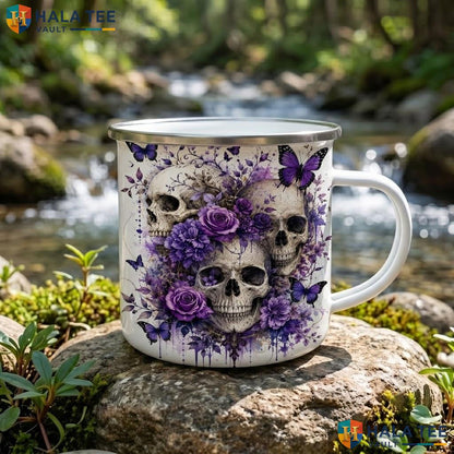 Custom Reader Skull Halloween Mug Spooky Witch Lover Ceramic Coffee Accent Mug