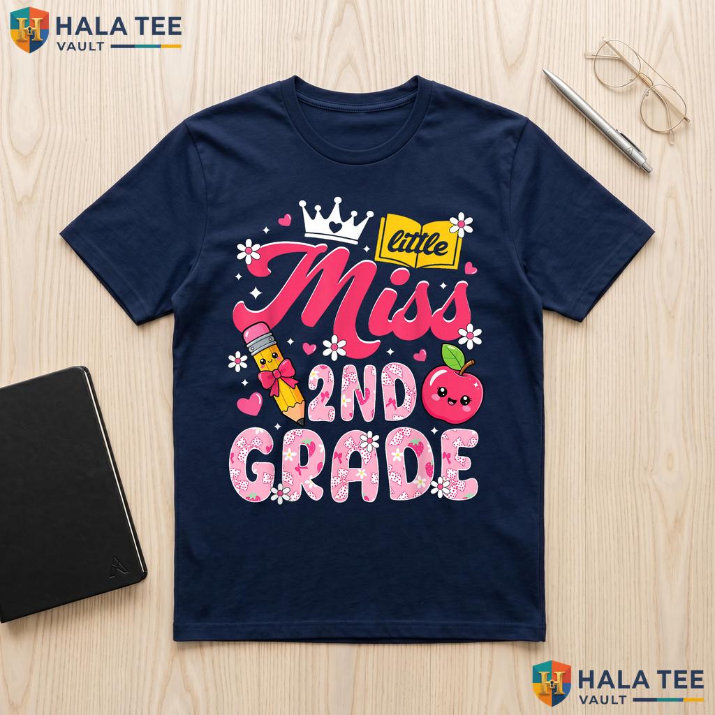 Cute 2nd Grade First Day Shirt Back To School Girls Kids Graphic Top