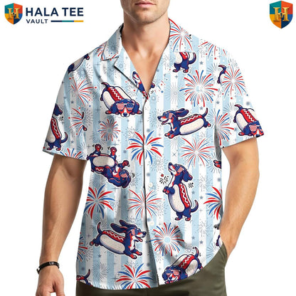Cute Dachshund Dog Hawaiian Shirt Mens Tropical Weekend Holiday Resort Wear