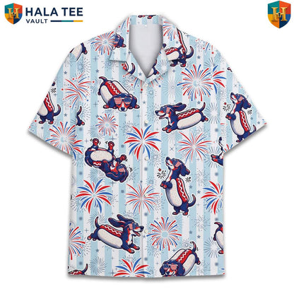 Cute Dachshund Dog Aloha Shirt Mens Tropical Weekend Holiday Resort Wear