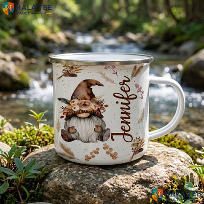 Cute Gnome Ghost Plant Ceramic Mug Funny Halloween Garden Lover Gift Color Changing Mug