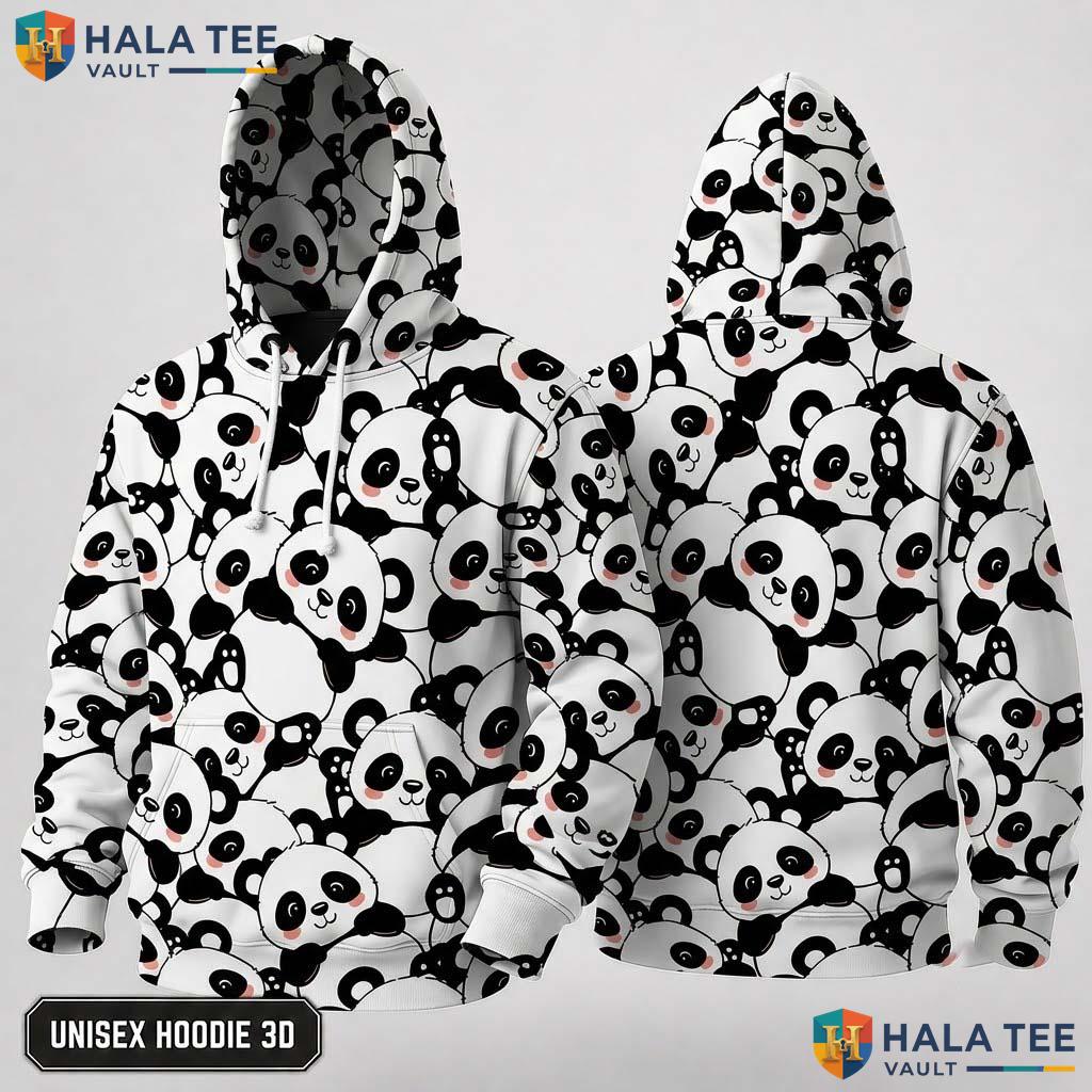 Cute Panda Skull 3D Hoodie Men Women Graphic Novelty Pullover Apparel