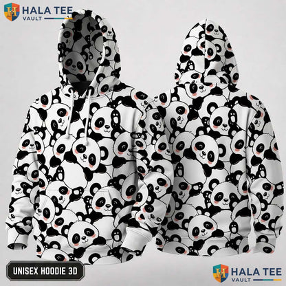 Cute Panda Skull 3D Hoodie Men Women Graphic Novelty Pullover Apparel