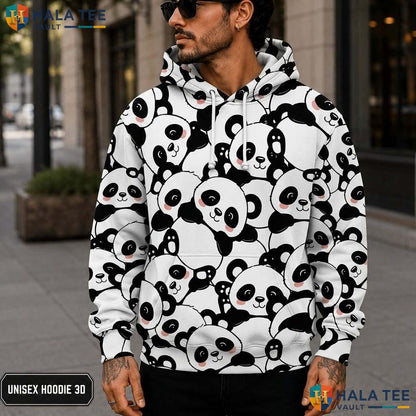 Cute Panda Skull 3D Printed Hoodie Men Women Graphic Novelty Pullover Apparel