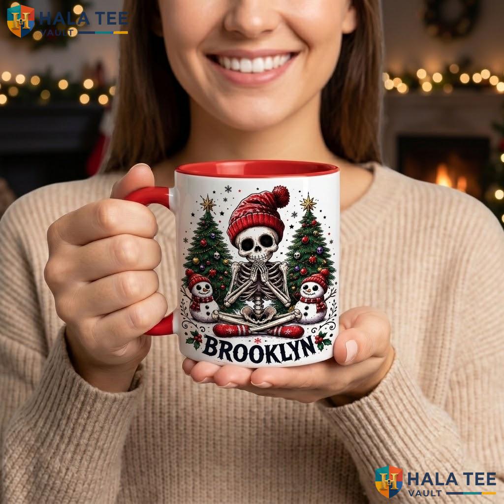 Cute Skeleton Christmas Mug Personalized Gothic Custom Ceramic Coffee Camping Mug