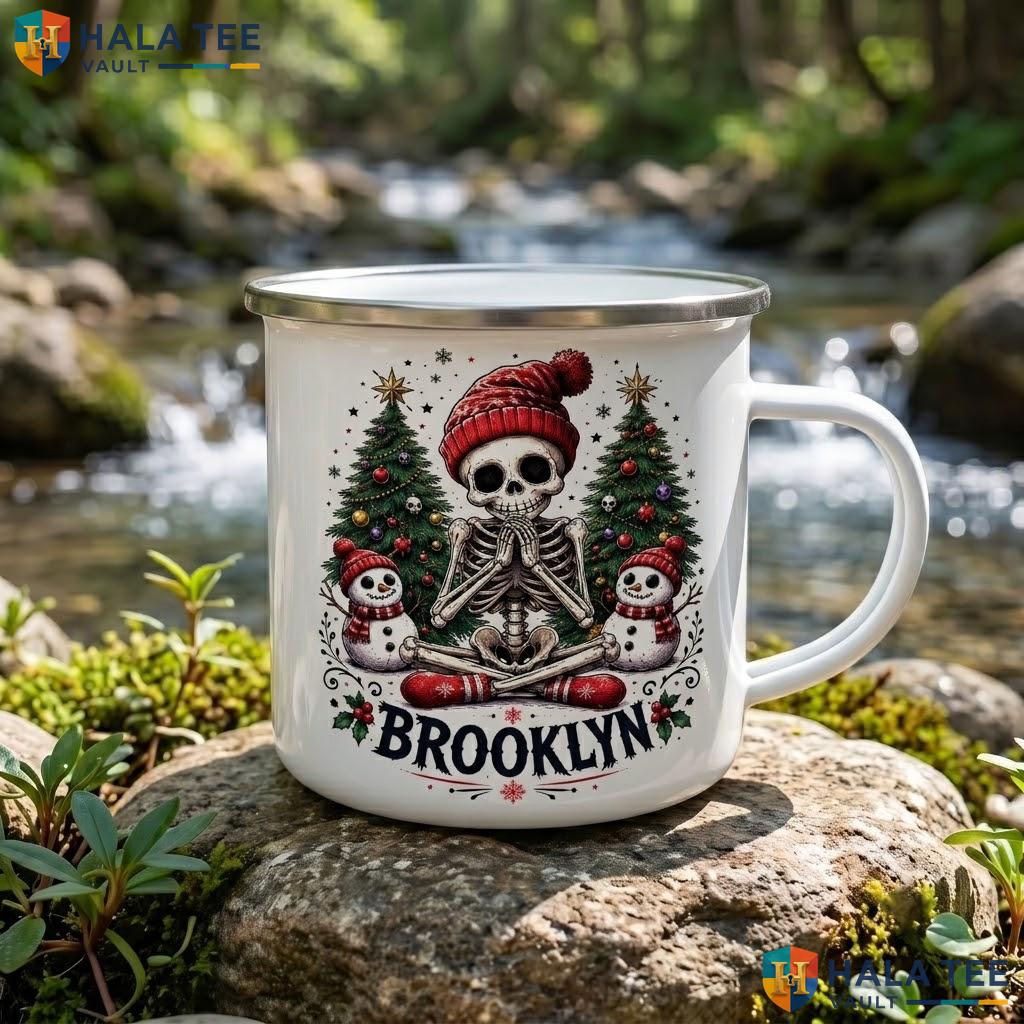 Cute Skeleton Christmas Mug Personalized Gothic Custom Ceramic Coffee Accent Mug