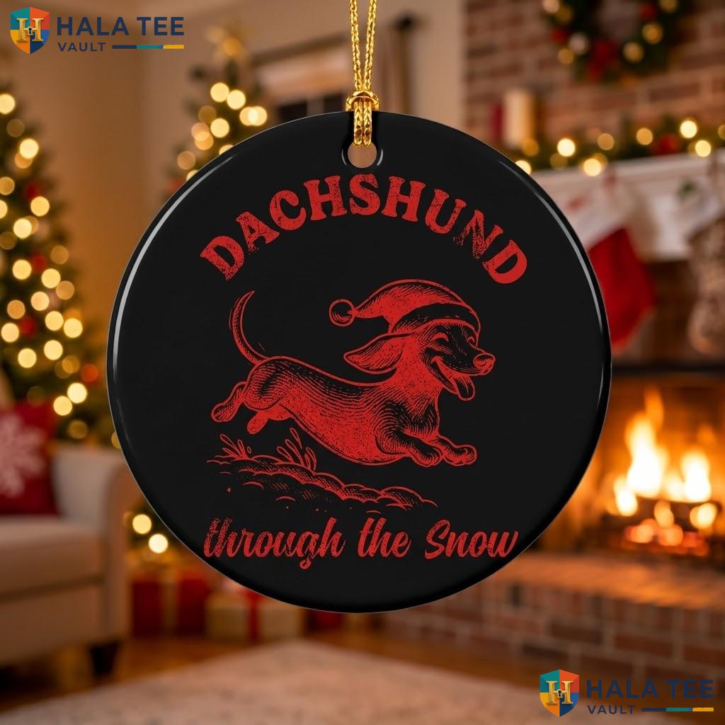 Dachshund Doxie Lover Christmas Ornament Funny Wiener Dog Holiday Gift