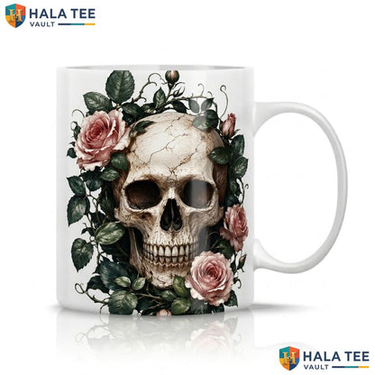 Dark Academia Skull Halloween Mug Custom Personalized Witch Ceramic Cup