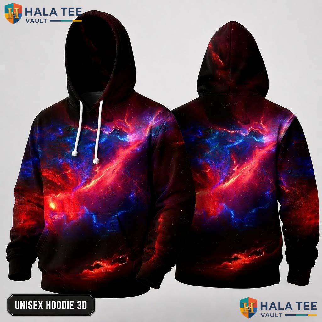 Dark Space Realistic Hoodie Men Women 3D Graphic Novelty Pullover Top