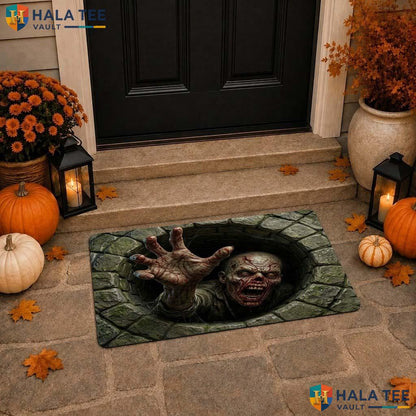 Demon In Well Halloween Doormat Horror Monster 3D Creepy Illusion Decor