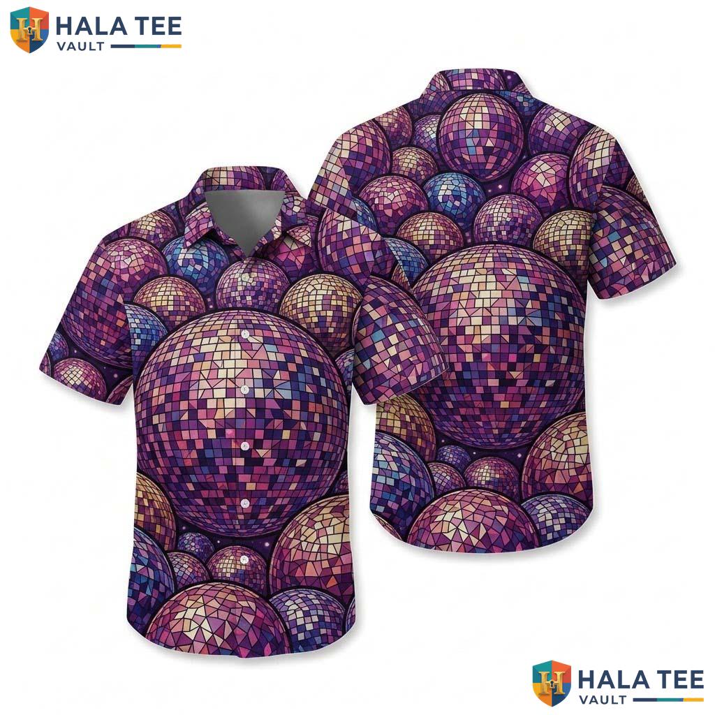 Disco Ball Personalized Hawaiian Shirt 3D Short Sleeve Aloha Top Men