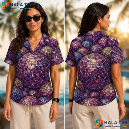 Disco Ball Personalized Tropical Shirt 3D Short Sleeve Aloha Top Men