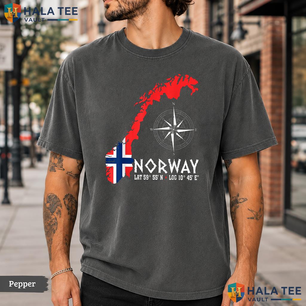 Distressed Norway Flag Comfort Colors T-Shirt Norwegian Pride Graphic Top