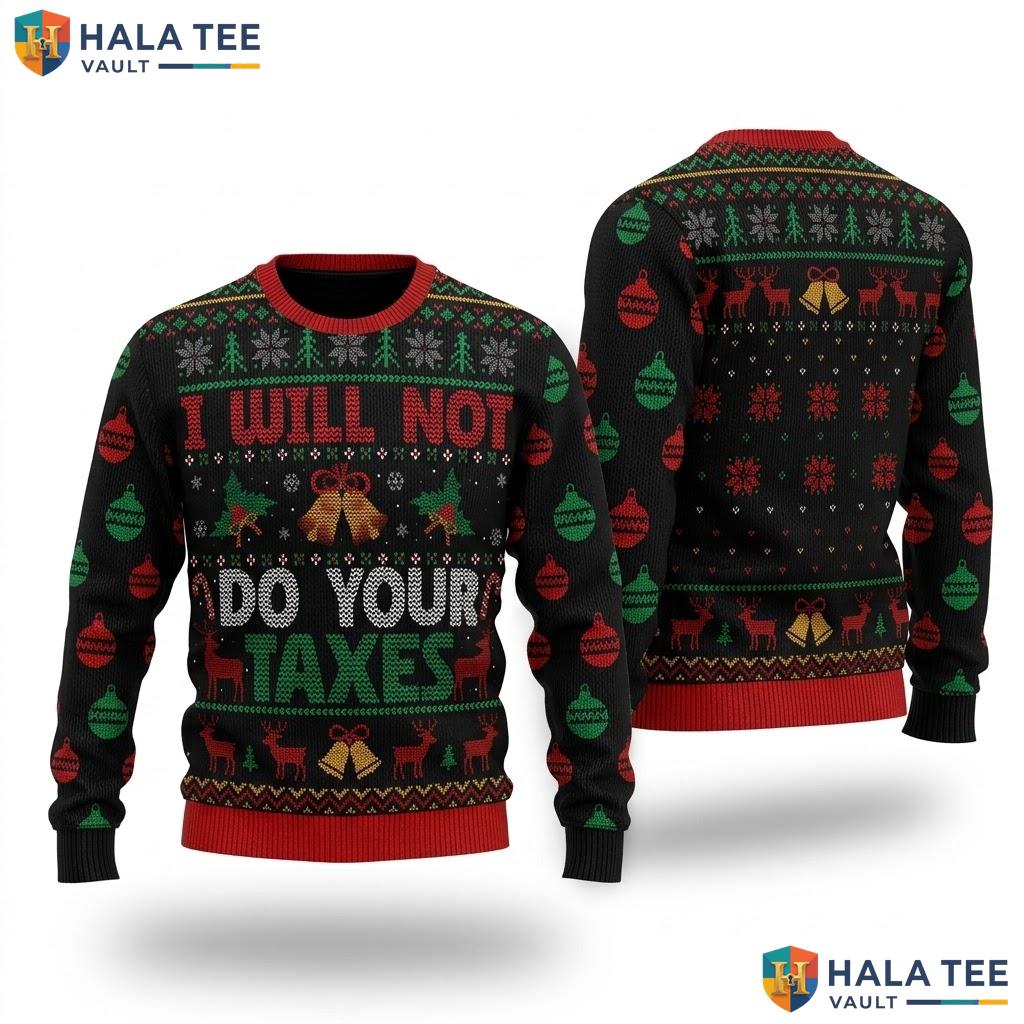 Do Your Taxes Ugly Christmas Sweater Funny Accountant Gift Holiday