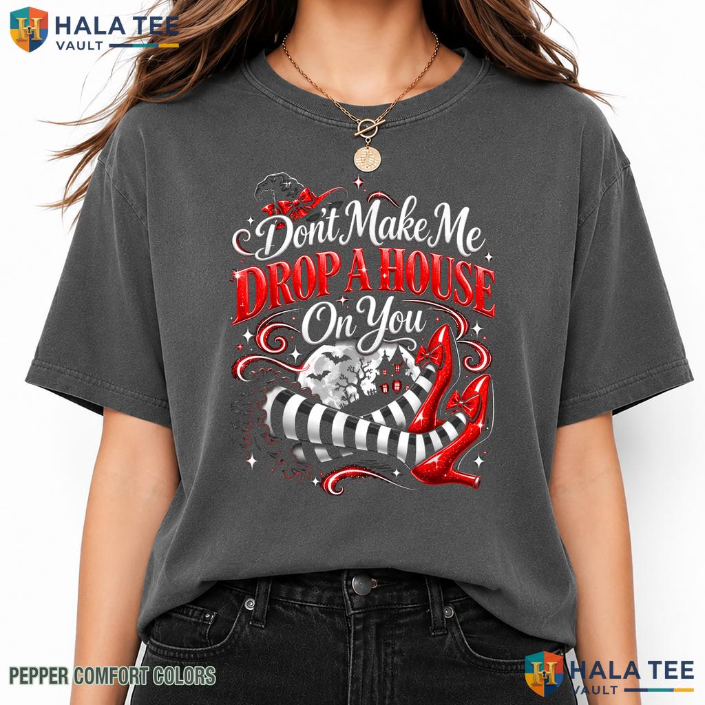 Drop House Witch Hat Garment-Dyed T-Shirt Women Halloween Apparel