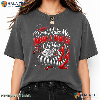 Drop House Witch Hat Garment-Dyed T-Shirt Women Halloween Apparel