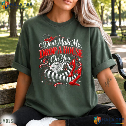 Drop House Witch Hat Comfort Colors Shirt Women Halloween Apparel