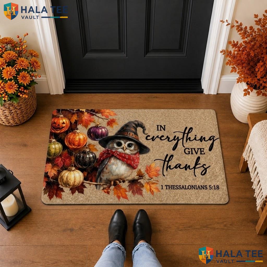 Fall Bible Witchy Halloween Front door mat Pumpkin Decorative Welcome Porch Rug