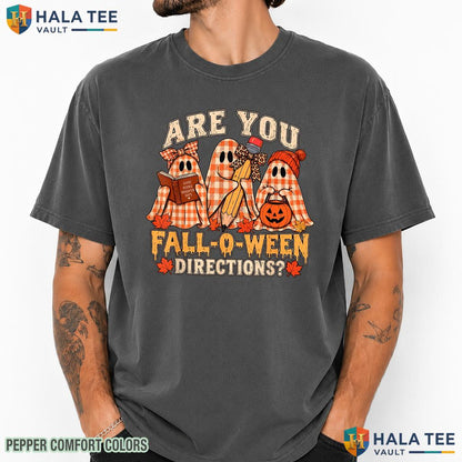 Fall O Ween Directions Ghost Comfort Colors T-Shirt Funny Teacher