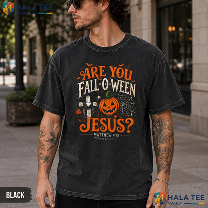 Fall O Ween Jesus Washed T-Shirt Retro Religious Matthew Graphic Apparel