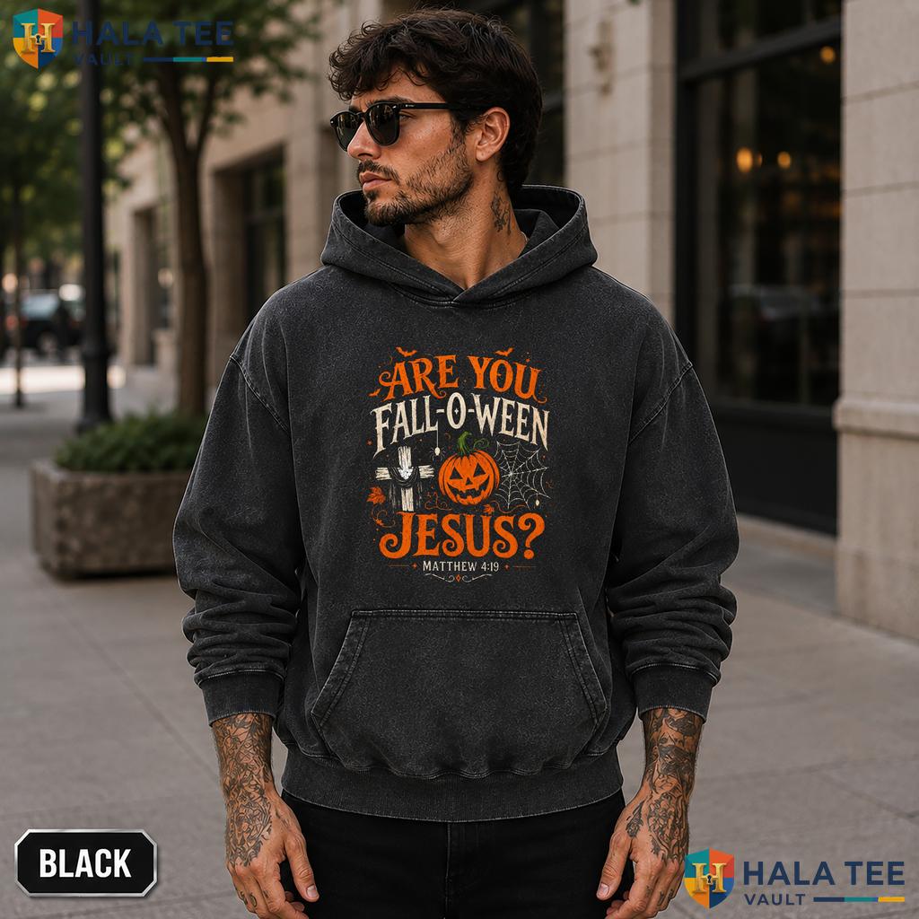 Fall O Ween Jesus Acid Washed T-Shirt Retro Religious Matthew Graphic Apparel