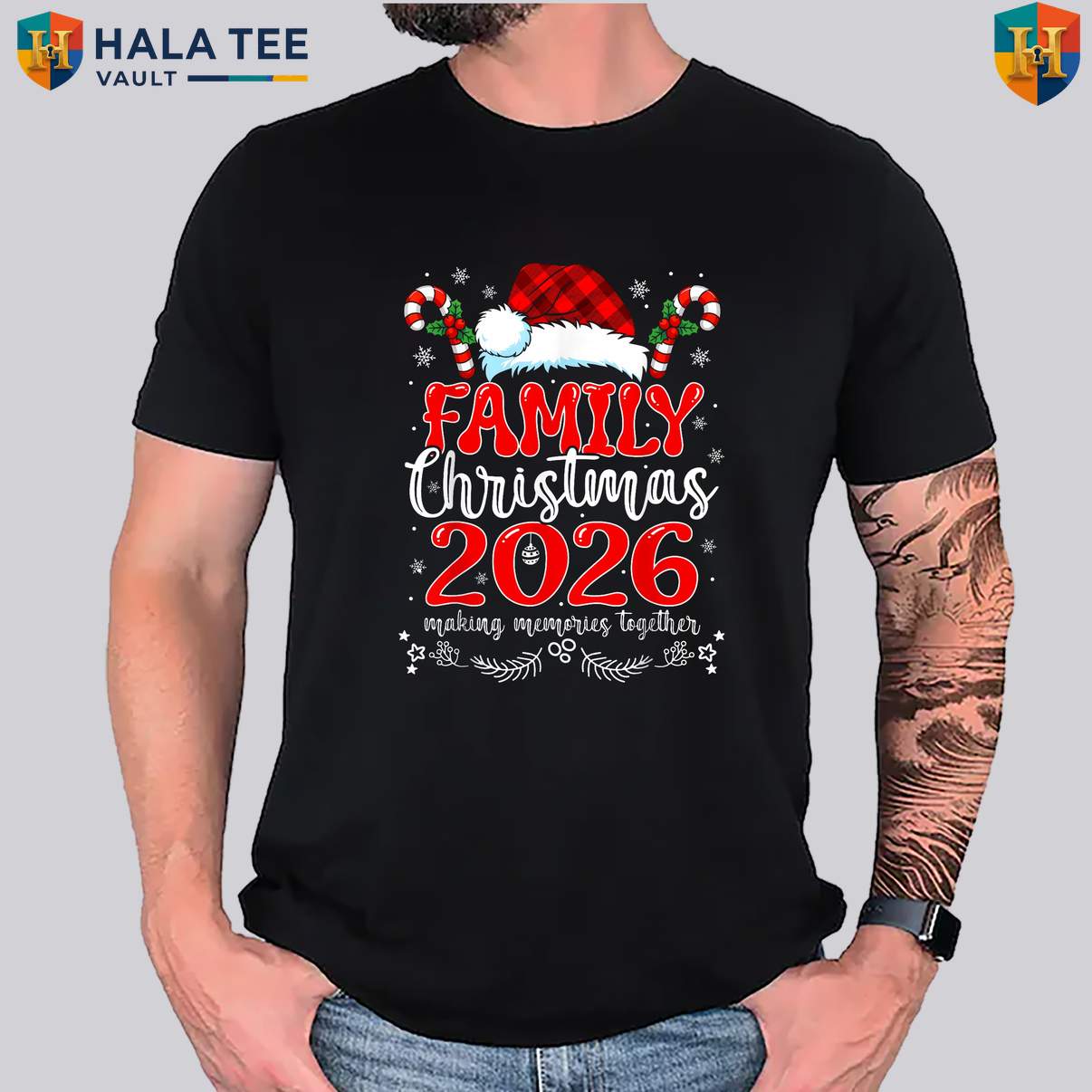 Family Christmas 2026 Pajama T-Shirt Funny Xmas Squad Matching Holiday Outfit