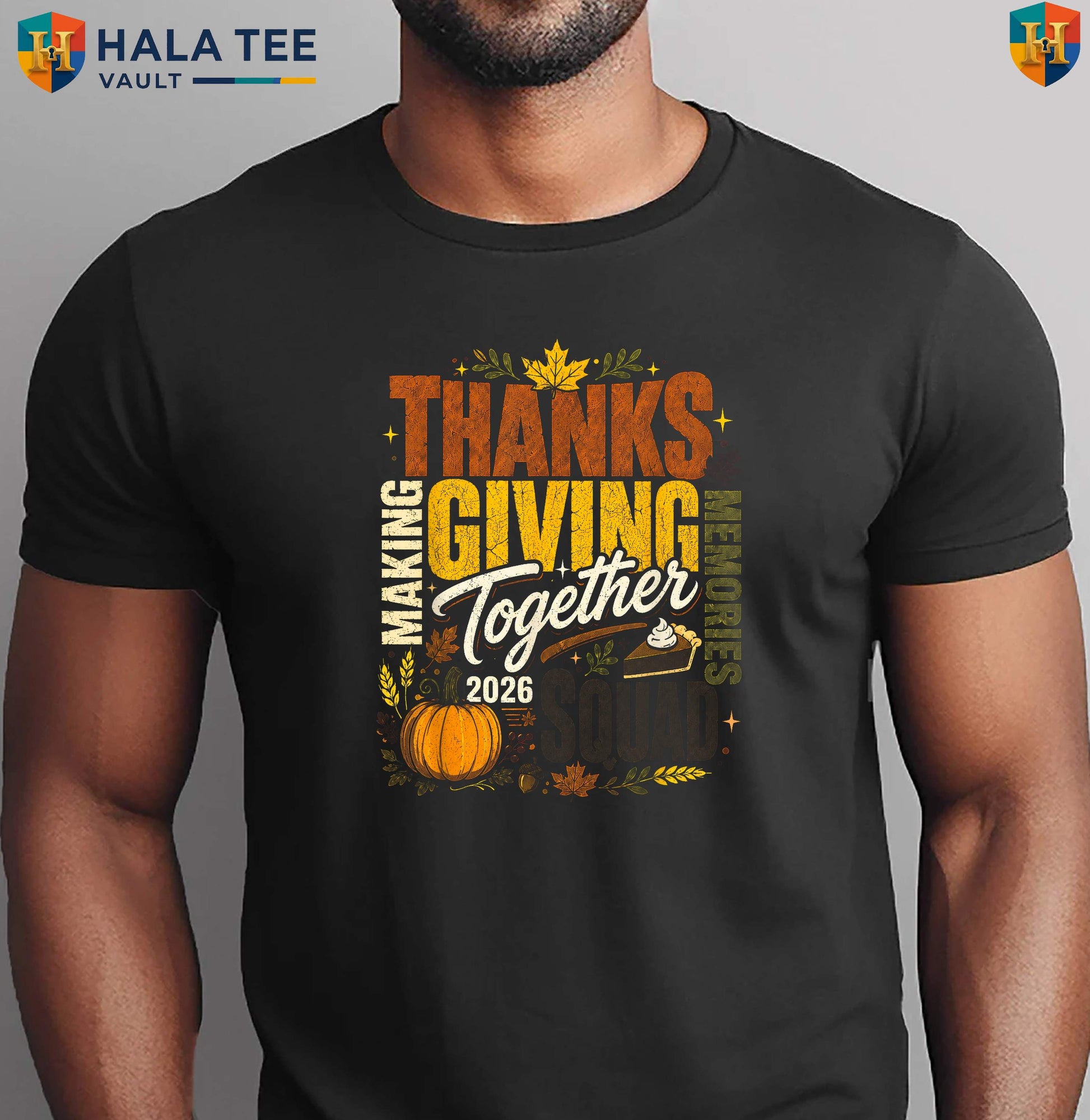 Family Thanksgiving Squad 2026 Shirt Matching Holiday Dinner Group Apparel Top