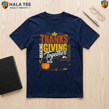 Family Thanksgiving Squad 2026 Tee Matching Holiday Dinner Group Apparel Top