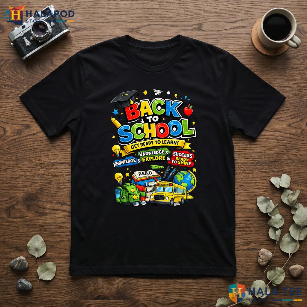 First Day Of School Shirt Student Teacher Classroom Supplies Graphic Top