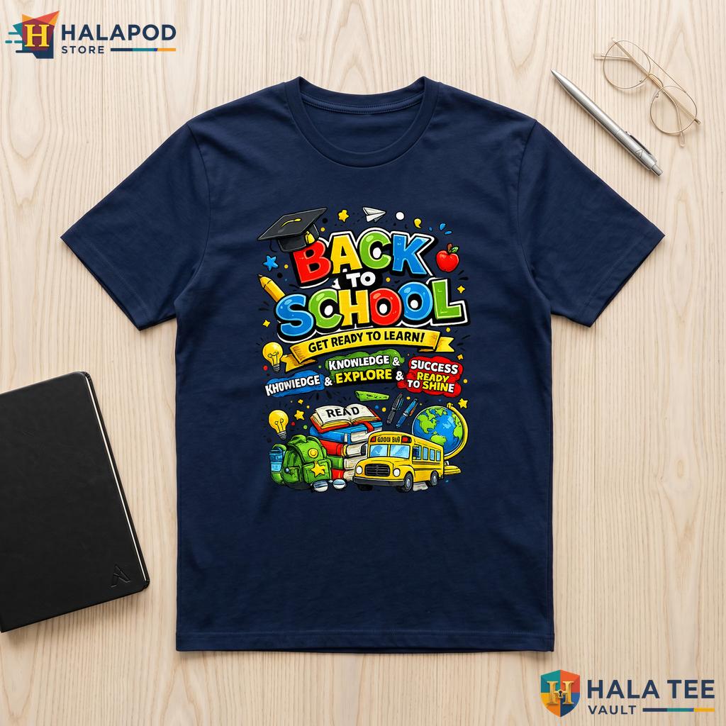 First Day Of School Shirt Student Teacher Classroom Supplies Graphic Top Adult