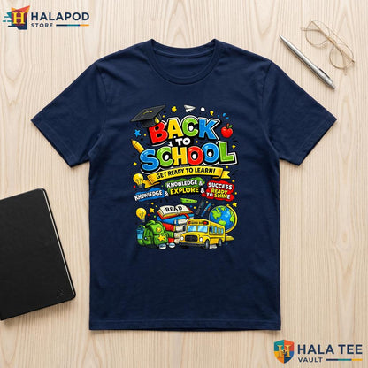 First Day Of School Shirt Student Teacher Classroom Supplies Graphic Top Adult