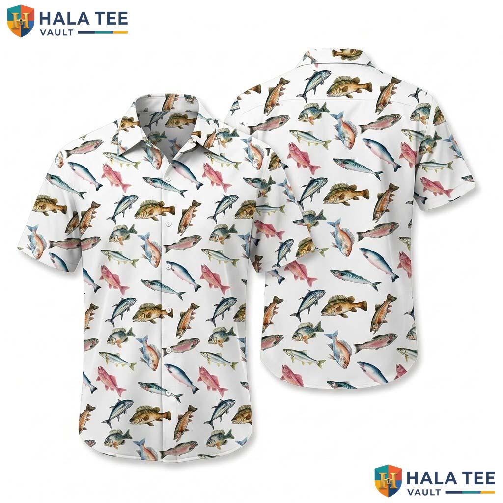 Fish Pattern Personalized Hawaiian Shirt 3D Short Sleeve Aloha Vacation