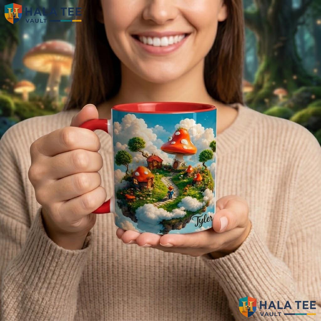Floating Island Fantasy Ceramic Mug Custom Magic Art Halloween Coffee Camping Mug