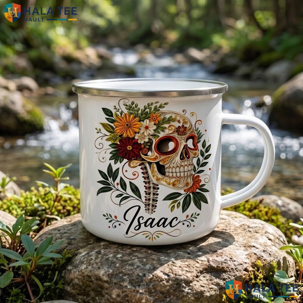 Floral Witch Halloween Accent Mug Personalized Custom Silhouette Ceramic Coffee Mug