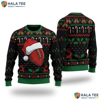 Football Sports Ugly Christmas Sweater Funny Boys Mens Holiday Outfit