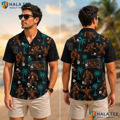 Funny Gorilla Sports Hawaiian Shirt Casual Summer Button Down Short Sleeve Adult