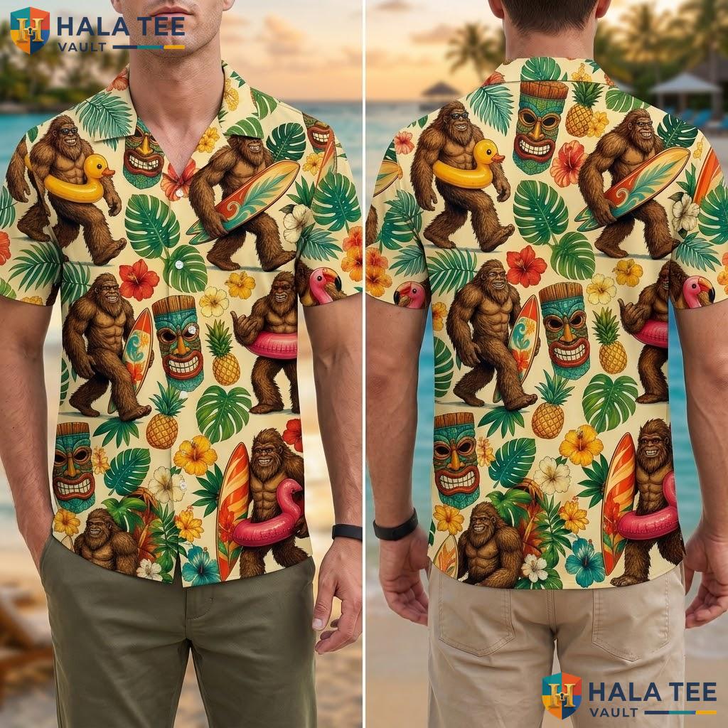 Funny Gorilla Summer Hawaiian Shirt Vibrant Tropical Mens Casual Apparel Adult