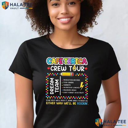 Funny Lunch Lady Cafeteria Shirt School Staff Worker Nutrition Top Adult